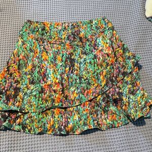 Colorful Patterned Casual Skort